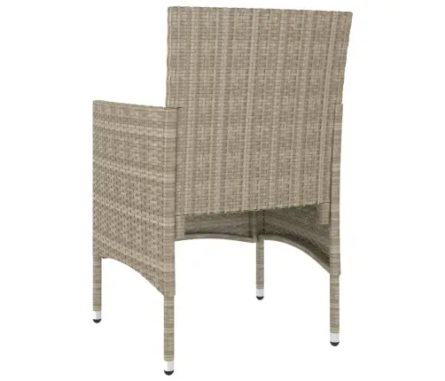 4-Daļīgs Dārza Krēslu Un Soliņu Komplekts, Bēša Pe Rotangpalma Vidaxl