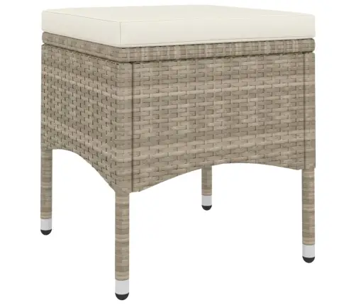 4-Daļīgs Dārza Krēslu Un Soliņu Komplekts, Bēša Pe Rotangpalma Vidaxl