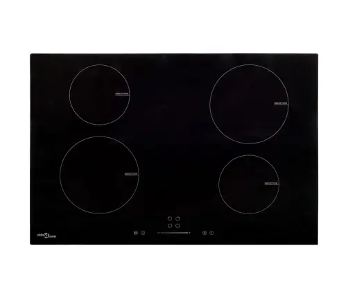 Indukcijas Plīts Ar 4 Riņķiem, Skārienjūtīga, Stikls, 7000 W Vidaxl