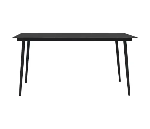 Dārza Galds, Melns, 190X90X74 Cm, Tērauds Un Stikls Vidaxl Dārza Galds, Melns, 190X90X74 Cm, Tērauds Un Stikls Vidaxl