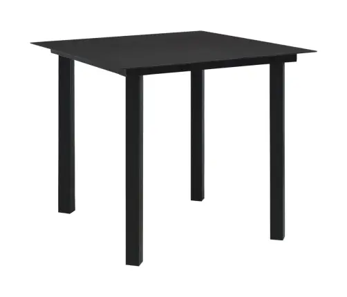 Dārza Galds, Melns, 80X80X74 Cm, Tērauds Un Stikls Vidaxl Dārza Galds, Melns, 80X80X74 Cm, Tērauds Un Stikls Vidaxl