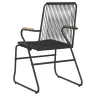 Sodo Kėdės, 4Vnt., Juodos Spalvos, 58X59X85,5cm Pvc Ratanas