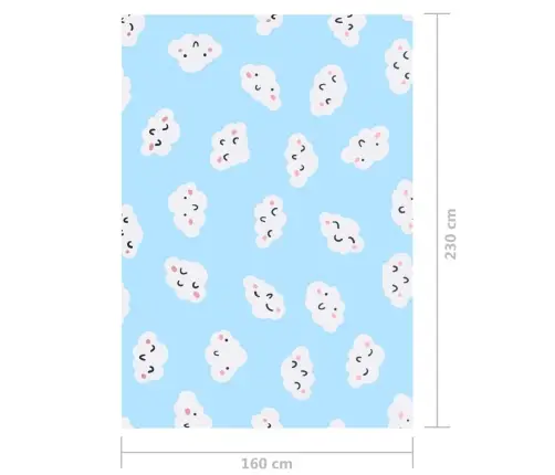 Paklājs Ar Apdruku, Krāsains, 160X230 Cm, Audums  Vidaxl