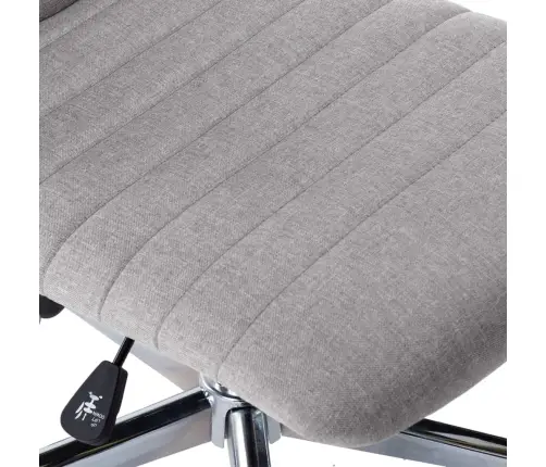 Virtuves Krēsli, 4 Gab., Gaiši Pelēks Audums Vidaxl