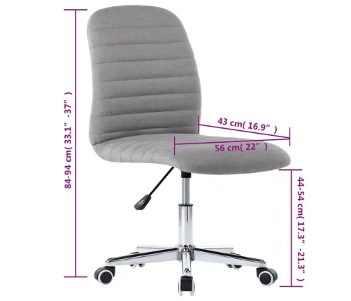 Virtuves Krēsli, 4 Gab., Gaiši Pelēks Audums Vidaxl