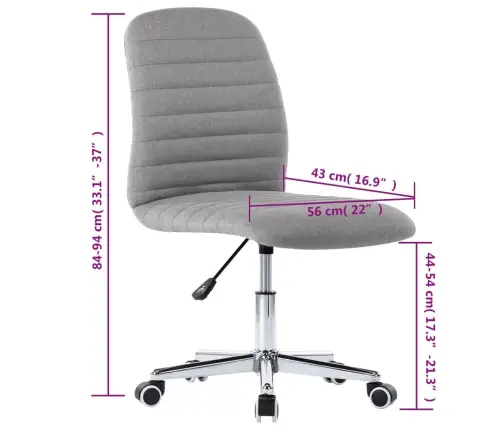 Virtuves Krēsli, 6 Gab., Gaiši Pelēks Audums Vidaxl