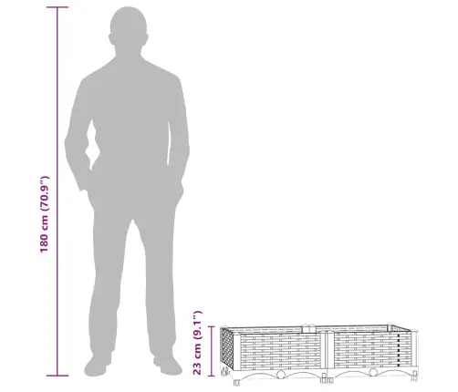 Puķu Kaste, 80X40X23 Cm, Polipropilēns Vidaxl