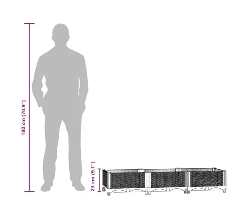 Puķu Kaste, 120X40X23 Cm, Polipropilēns Vidaxl