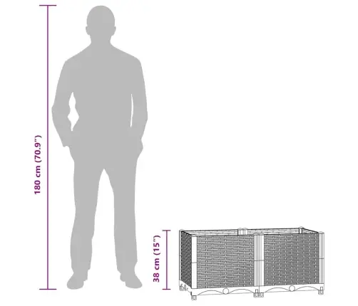 Taimekast 80 X 40 X 38 cm Polüpropüleen