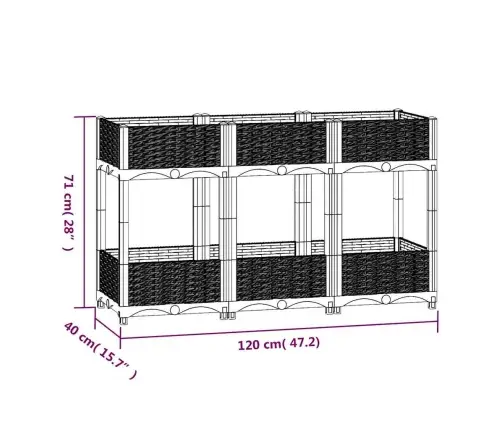 Puķu Kaste, 120X40X71 Cm, Polipropilēns Vidaxl