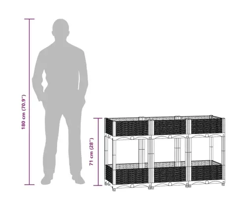 Puķu Kaste, 120X40X71 Cm, Polipropilēns Vidaxl