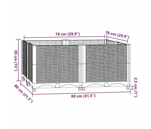 Aukštas Lovelis, 80X80X38cm Polipropilenas