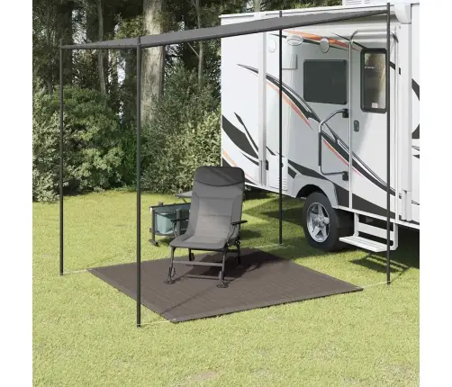 Palapinės Kilimėlis, Antracito Spalvos, 250X250cm Hdpe