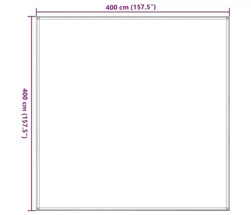 Telts Paklājs, 400X400 Cm, Antracītpelēks Vidaxl