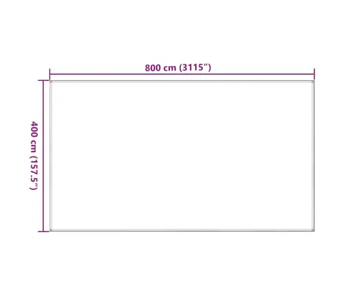 Telts Paklājs, 400X800 Cm, Antracītpelēks, Hdpe Vidaxl