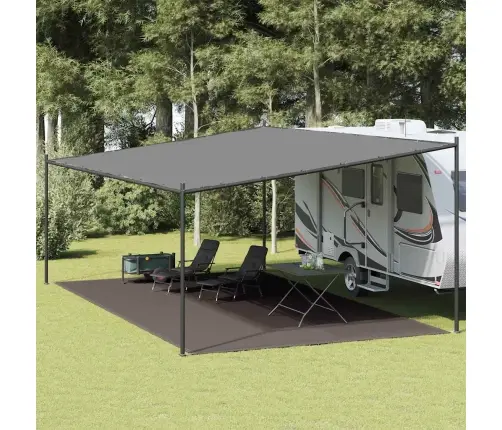 Telts Paklājs, 400X800 Cm, Antracītpelēks, Hdpe Vidaxl