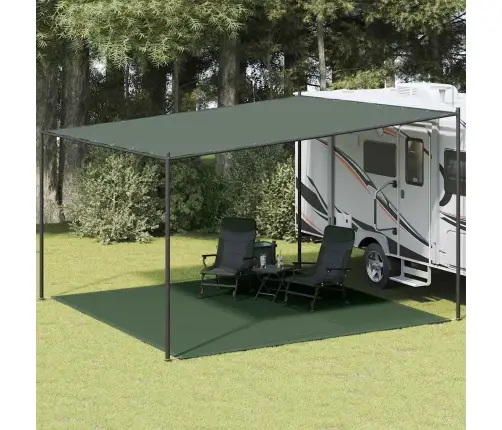 Palapinės Kilimėlis, Tamsiai Žalios Spalvos, 400X400cm Hdpe