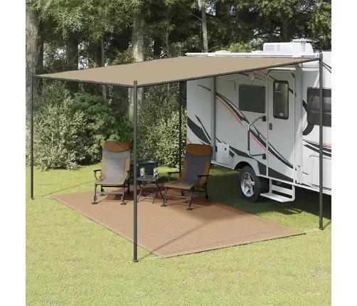 Telts Paklājs, 250X350 Cm, Pelēkbrūns Vidaxl