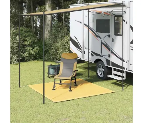 Telts Paklājs, 200X200 Cm, Bēšs Vidaxl