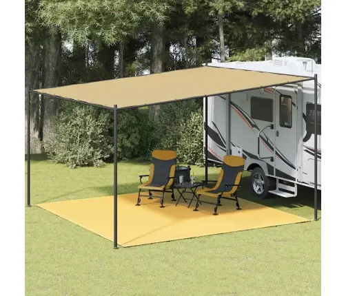 Telts Paklājs, 400X400 Cm, Bēšs Vidaxl