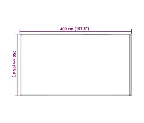 Telts Paklājs, 250X400 Cm, Melns Vidaxl