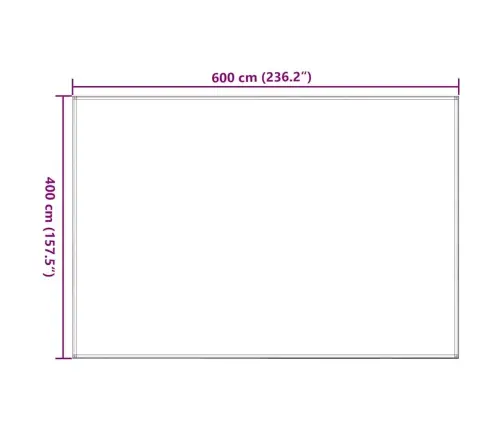 Telts Paklājs, 400X600 Cm, Melns Vidaxl