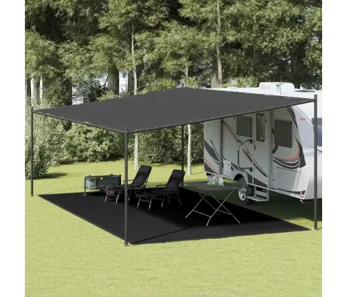 Telts Paklājs, 400X600 Cm, Melns Vidaxl