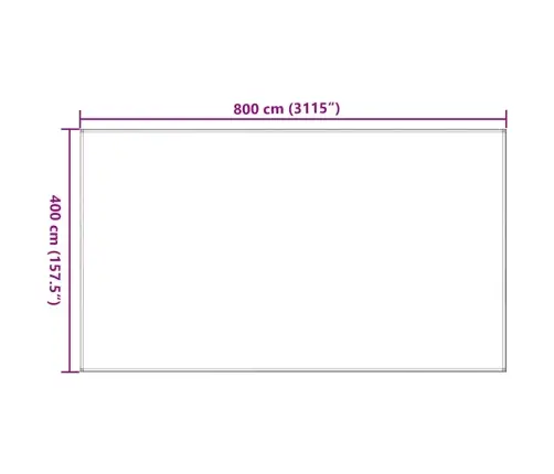 Telts Paklājs, 400X800 Cm, Brūns, Hdpe Vidaxl