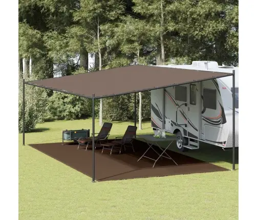 Telts Paklājs, 400X800 Cm, Brūns, Hdpe Vidaxl