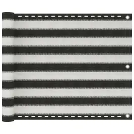 Rõdusirm Hdpe, 75 X 300 cm Antratsiithall Ja Valge