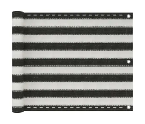 Balkona Aizslietnis, 75X500 Cm, Antracītpelēks Un Balts Hdpe Vidaxl