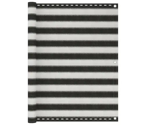 Balkona Aizslietnis, 120X300 Cm, Antracītpelēks Un Balts Hdpe Vidaxl