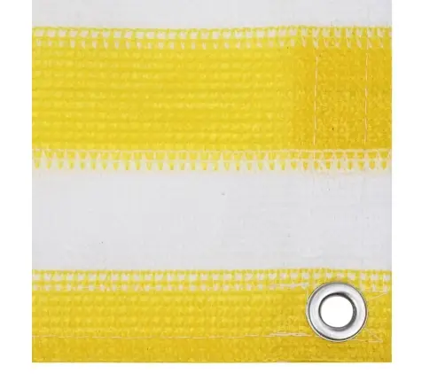 Balkona Aizslietnis, 120X600 Cm, Dzeltens Un Balts Hdpe Vidaxl
