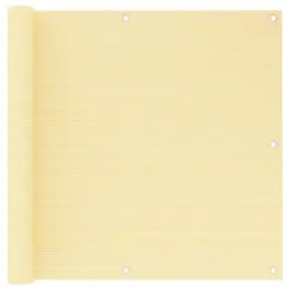 Balkona Aizslietnis, 90X500 Cm, Bēšs Hdpe Vidaxl