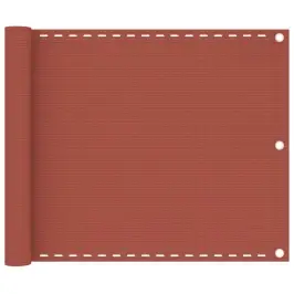 Balkona Aizslietnis, 75X300 Cm, Sarkanbrūns Hdpe Vidaxl