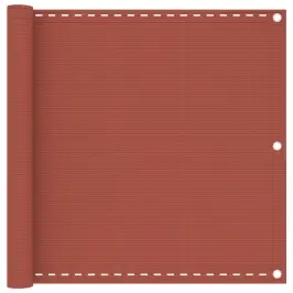 Balkona Aizslietnis, 90X400 Cm, Sarkanbrūns Hdpe Vidaxl
