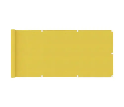 Balkona Aizslietnis, 75X400 Cm, Dzeltens Hdpe Vidaxl