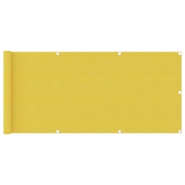 Balkona Aizslietnis, 75X500 Cm, Dzeltens Hdpe Vidaxl