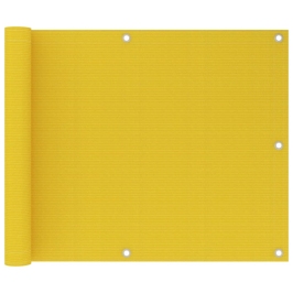 Balkona Aizslietnis, 75X600 Cm, Dzeltens Hdpe Vidaxl