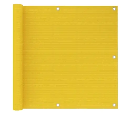 Balkona Aizslietnis, 90X500 Cm, Dzeltens Hdpe Vidaxl