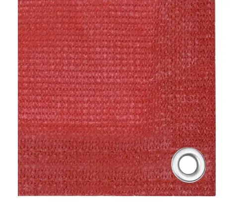 Balkona Aizslietnis, 75X500 Cm, Sarkans Hdpe Vidaxl