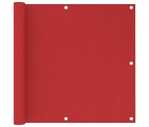 Balkona Aizslietnis, 90X300 Cm, Sarkans Hdpe Vidaxl