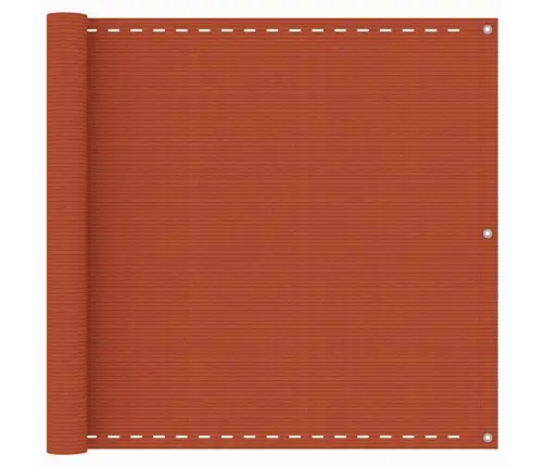 Balkona Aizslietnis, 90X400 Cm, Oranžs Hdpe Vidaxl