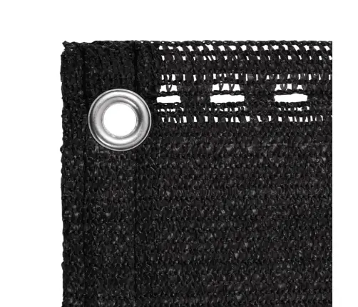 Balkona Aizslietnis, 75X600 Cm, Melns Hdpe Vidaxl