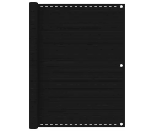 Balkona Aizslietnis, 120X500 Cm, Melns Hdpe Vidaxl