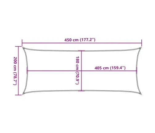 Päikesepuri 160 G/M² Antratsiithall, 2 X 4,5 M Hdpe