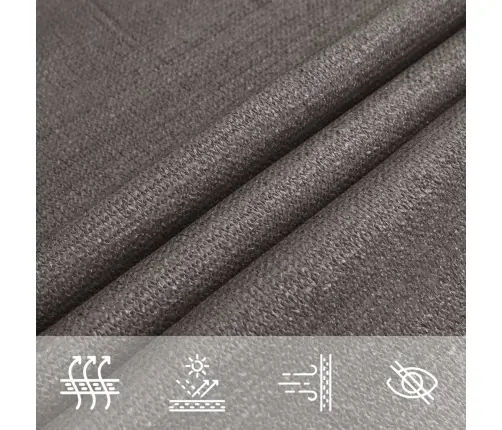 Saulessargs, 160 G/M², Antracītpelēks, 6X6X6 M, Hdpe Vidaxl