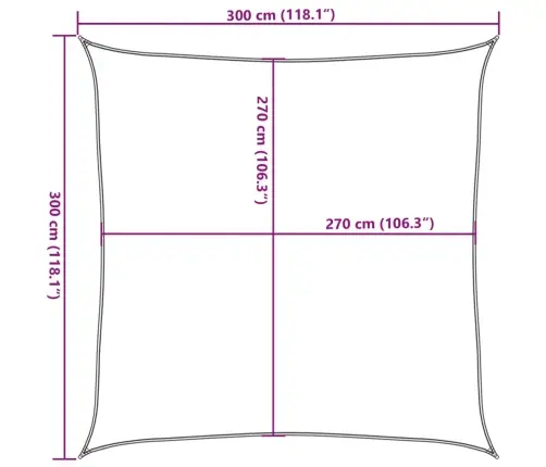 Päikesepuri, 160 G/M², Beež, 3 X 3 M Hdpe