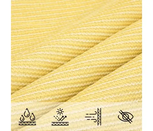 Uždanga Nuo Saulės, Smėlio Spalvos, 6X6M, Hdpe, 160G/M²