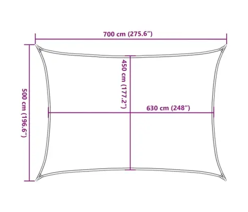 Päikesepuri 160 G/M² Beež 5 X 7 M Hdpe